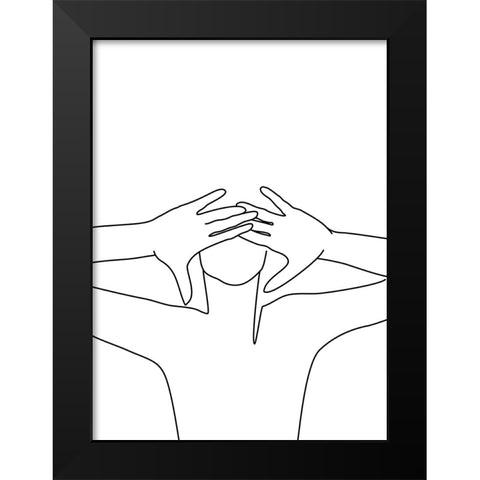 Palila Black Modern Wood Framed Art Print by Laiz Blursbyai, Rosana