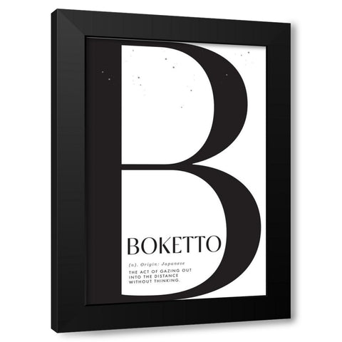 Boketto definition gazing out into the distance Black Modern Wood Framed Art Print with Double Matting by Laiz Blursbyai, Rosana