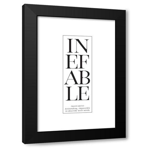 Astounding Inefable Black Modern Wood Framed Art Print by Laiz Blursbyai, Rosana