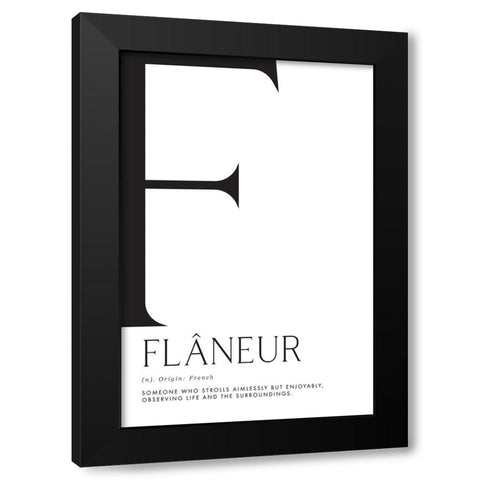 FlAcneur definition Black Modern Wood Framed Art Print by Laiz Blursbyai, Rosana