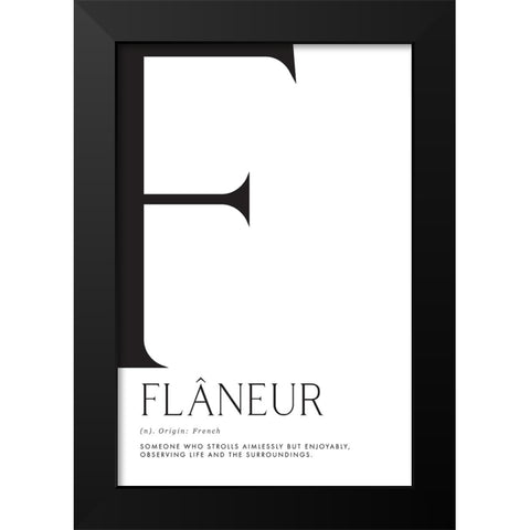 FlAcneur definition Black Modern Wood Framed Art Print by Laiz Blursbyai, Rosana