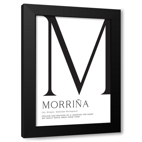 MorriApa definition Black Modern Wood Framed Art Print by Laiz Blursbyai, Rosana