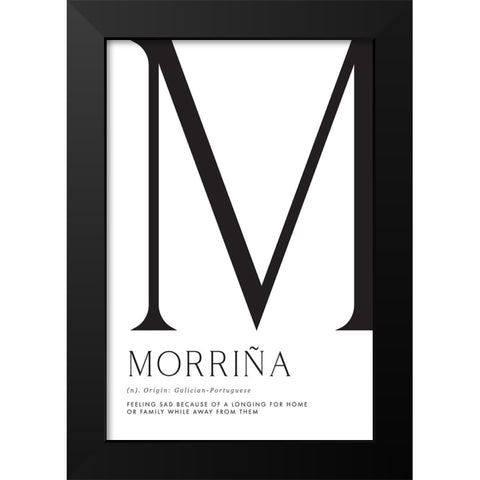 MorriApa definition Black Modern Wood Framed Art Print by Laiz Blursbyai, Rosana