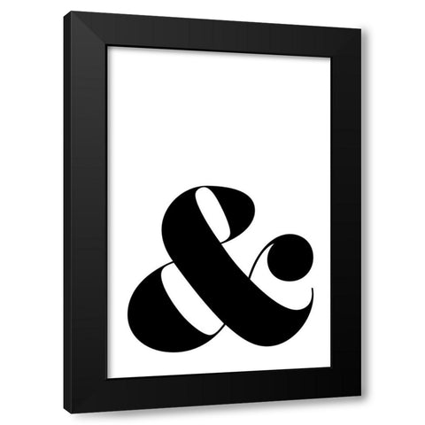 Scandi ampersand Black Modern Wood Framed Art Print with Double Matting by Laiz Blursbyai, Rosana