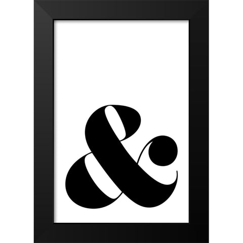 Scandi ampersand Black Modern Wood Framed Art Print by Laiz Blursbyai, Rosana