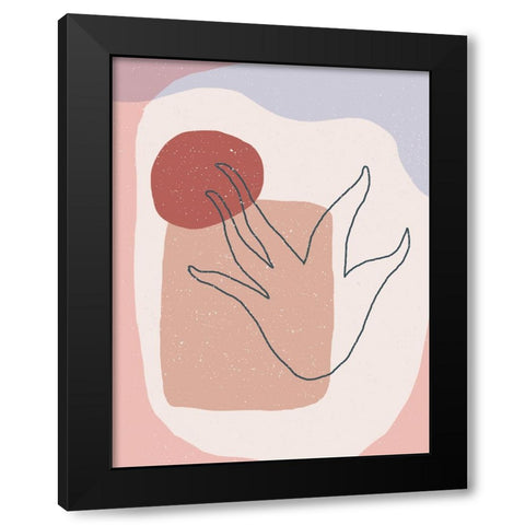 Boho Plant Black Modern Wood Framed Art Print by Demir, Aylin