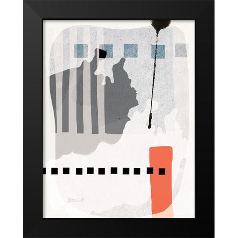 Map Theme Black Modern Wood Framed Art Print by Demir, Aylin