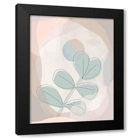 Leafy Hues Black Modern Wood Framed Art Print by Demir, Aylin