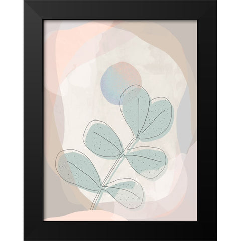 Leafy Hues Black Modern Wood Framed Art Print by Demir, Aylin
