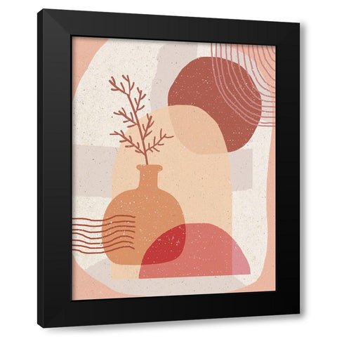 Boho Plant a Pot Black Modern Wood Framed Art Print by Demir, Aylin