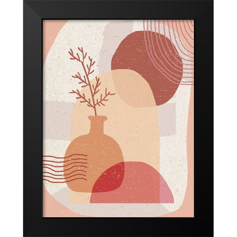 Boho Plant a Pot Black Modern Wood Framed Art Print by Demir, Aylin