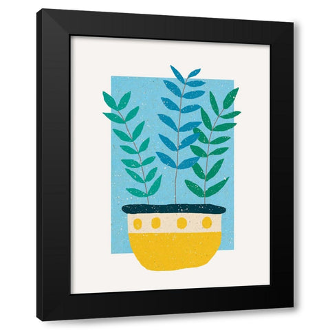 Plant a Blue Sky Black Modern Wood Framed Art Print by Demir, Aylin