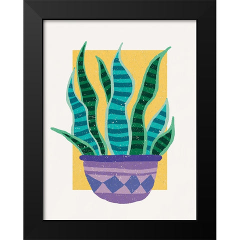 Plant in the Sun Black Modern Wood Framed Art Print by Demir, Aylin