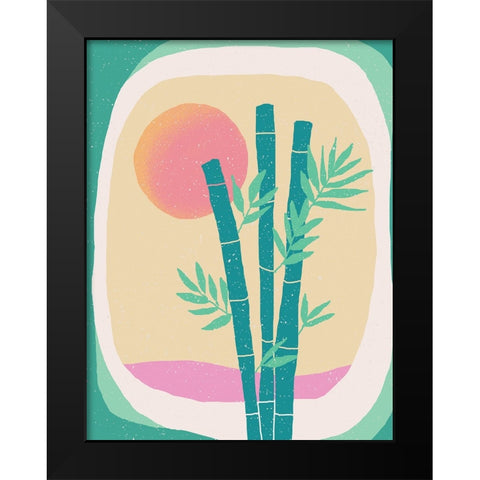 Bamboo in the Desert Black Modern Wood Framed Art Print by Demir, Aylin
