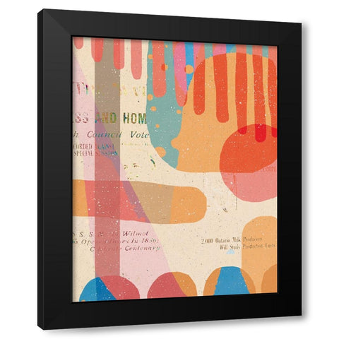 Hot off the Press Black Modern Wood Framed Art Print by Demir, Aylin