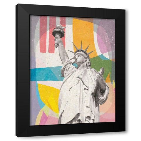 Liberty Black Modern Wood Framed Art Print with Double Matting by Demir, Aylin