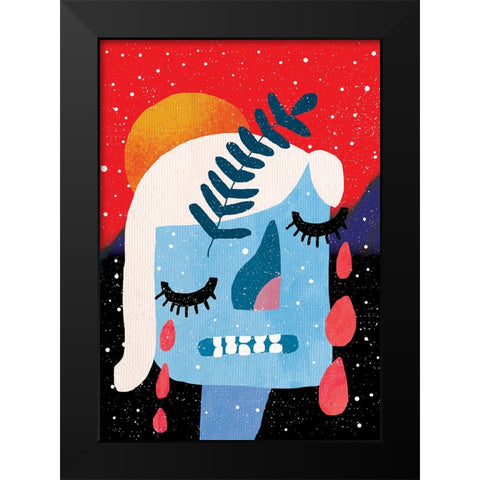 Broken Horizon Black Modern Wood Framed Art Print by Demir, Aylin