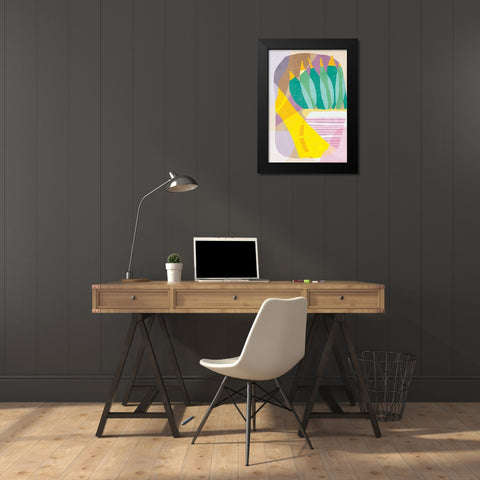 Plant in the Sun Black Modern Wood Framed Art Print by Demir, Aylin