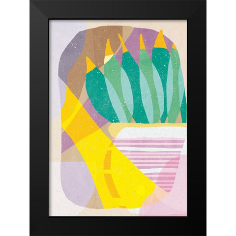 Plant in the Sun Black Modern Wood Framed Art Print by Demir, Aylin