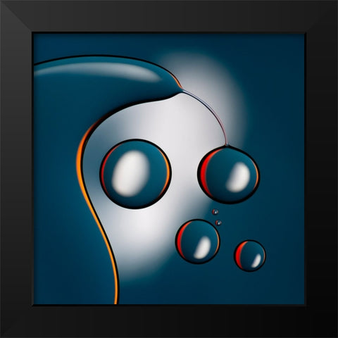 Oil and Water LD54C Black Modern Wood Framed Art Print by Parratt, Martin