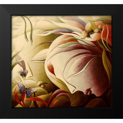 Mother Nature Black Modern Wood Framed Art Print by Mukherjee, Dhananjoy