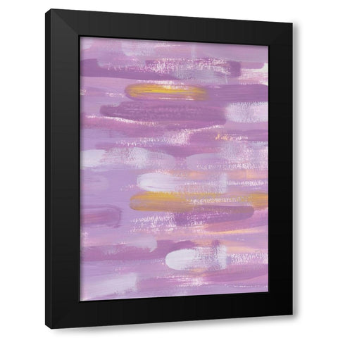 Yellow Accents Black Modern Wood Framed Art Print with Double Matting by Zwara, Ania