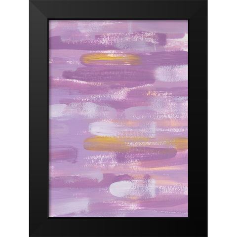 Yellow Accents Black Modern Wood Framed Art Print by Zwara, Ania