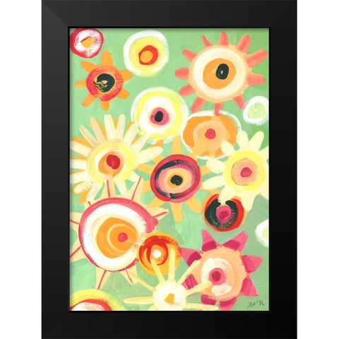 Sunny Days Black Modern Wood Framed Art Print by Zwara, Ania
