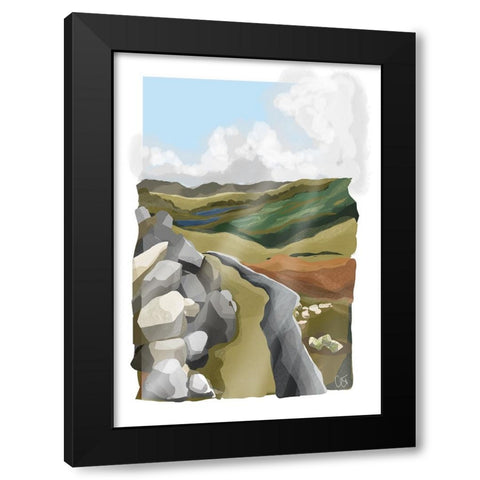 Diamond Hill-Ireland-Connemara Art Print Black Modern Wood Framed Art Print by Trudgett, Charlotte