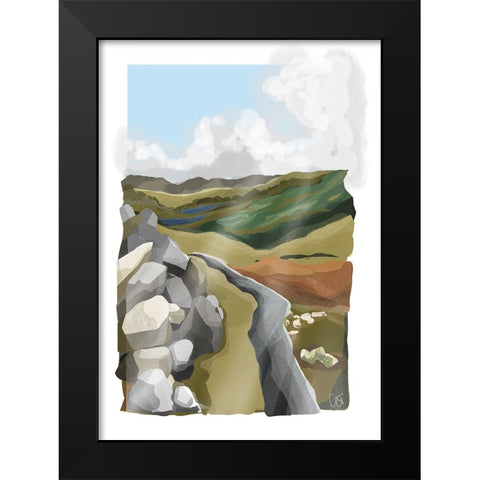 Diamond Hill-Ireland-Connemara Art Print Black Modern Wood Framed Art Print by Trudgett, Charlotte
