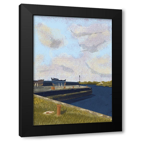 Ireland-Kinvara Harbour-County Galway Black Modern Wood Framed Art Print by Trudgett, Charlotte
