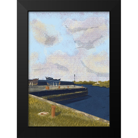 Ireland-Kinvara Harbour-County Galway Black Modern Wood Framed Art Print by Trudgett, Charlotte