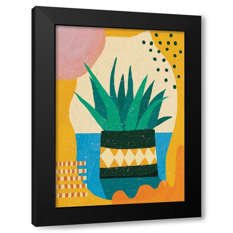 The Orange Day Black Modern Wood Framed Art Print with Double Matting by Demir, Aylin