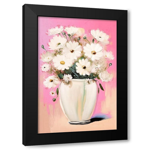 Margarites Black Modern Wood Framed Art Print by Treechild