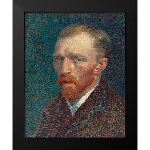 Self-Portrait Black Modern Wood Framed Art Print by Pictufy