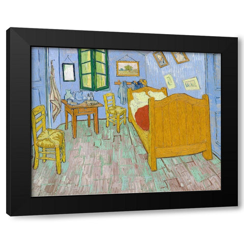 The Bedroom Black Modern Wood Framed Art Print with Double Matting by Pictufy