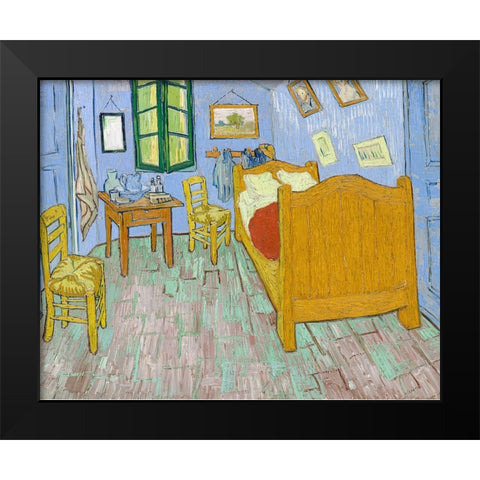 The Bedroom Black Modern Wood Framed Art Print by Pictufy