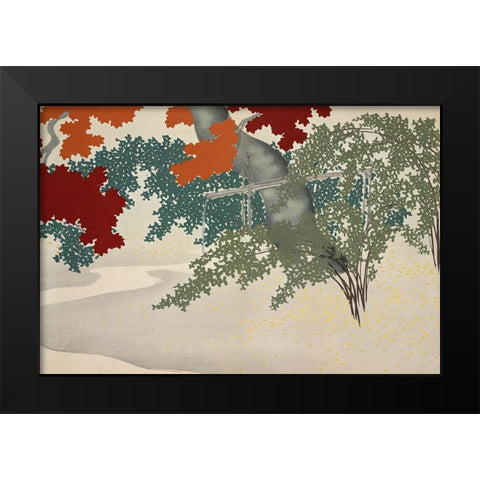 Maple from Momoyogusa Black Modern Wood Framed Art Print by Pictufy