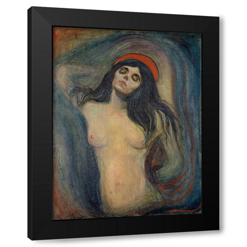 Madonna Black Modern Wood Framed Art Print by Pictufy