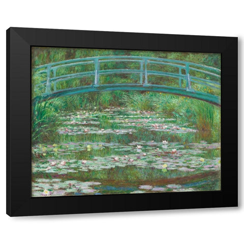 Japanese Footbridge 1899 Black Modern Wood Framed Art Print by Pictufy