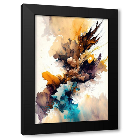 Autumn Hues Black Modern Wood Framed Art Print with Double Matting by Mauro
