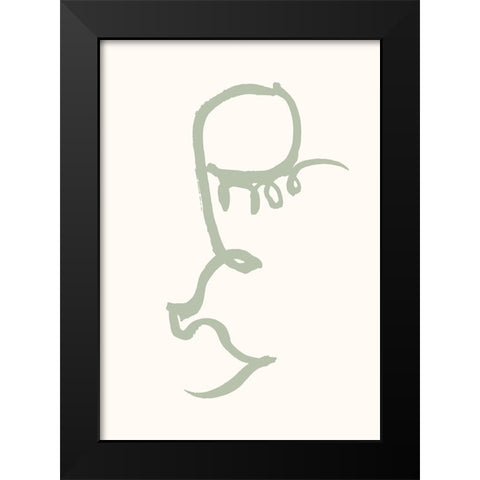 Eye Green Black Modern Wood Framed Art Print by Pictufy Studio II