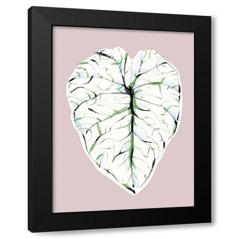 Alocasia Melo Light Black Modern Wood Framed Art Print with Double Matting by Gulina, Francesco