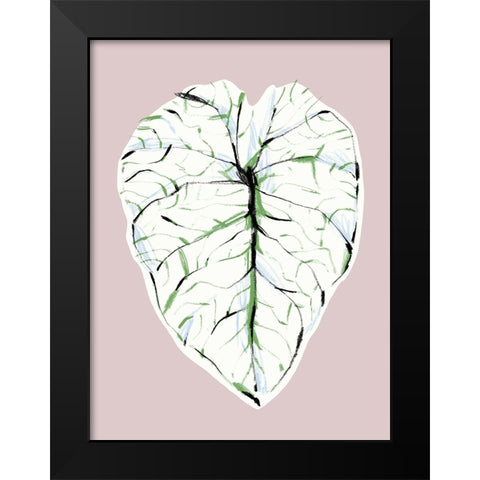 Alocasia Melo Light Black Modern Wood Framed Art Print by Gulina, Francesco