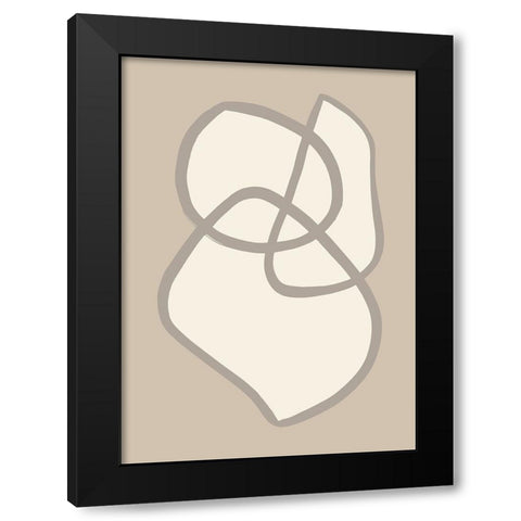 Shape 11 Black Modern Wood Framed Art Print with Double Matting by Pictufy Studio