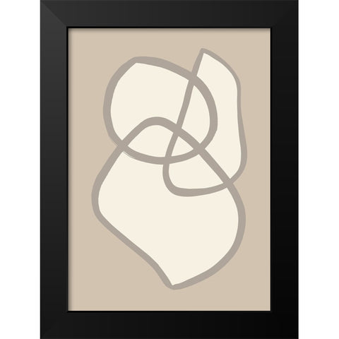 Shape 11 Black Modern Wood Framed Art Print by Pictufy Studio