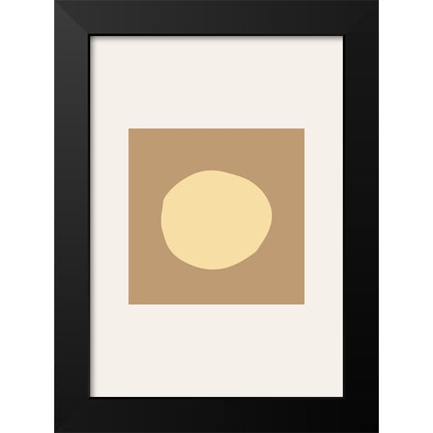 Abstract Circle Black Modern Wood Framed Art Print by Pictufy Studio