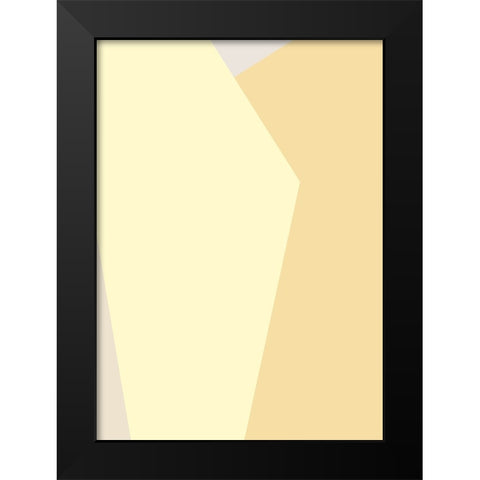 Abstract Yellow Black Modern Wood Framed Art Print by Pictufy Studio