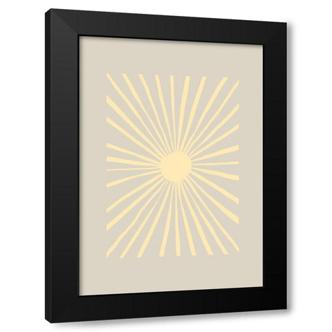 Sun Kissed Black Modern Wood Framed Art Print by Pictufy Studio