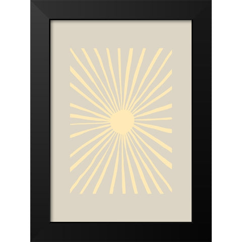 Sun Kissed Black Modern Wood Framed Art Print by Pictufy Studio